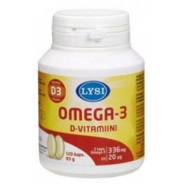 Lysi Omega-3 + D3-vit Caps N120