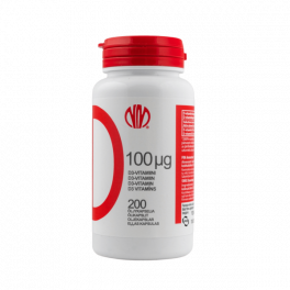 Vitamiin D3 100 mcg, 200 kapslit, Natura Media