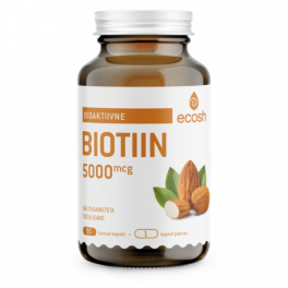BIOTIIN 5000 μg – ilu vitamiin, 90 kapslit, Ecosh