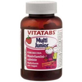 Vitatabs Junior maasika maitselised multivitamiini närimista