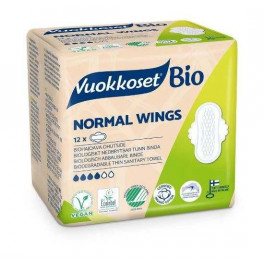 Vuokkoset Bio Normal Wings hügieenisidemed, 12 tk