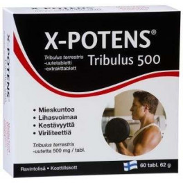 X-Potens Tribulus tabletid (500 mg), 60 tk