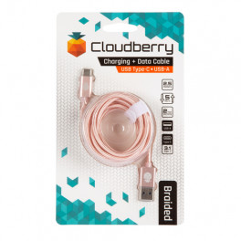 Cloudberry USB Type-C 3.0 vastupidav andmekaabel 2,5 m, roos