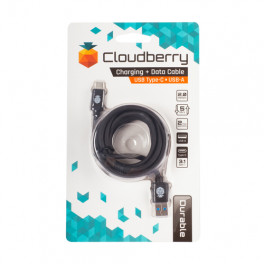 Cloudberry USB Type-C 3.1 kaabel 2 m, must