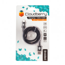 Cloudberry USB Type-C 3.1 vastupidav andmekaabel 1,2 m, must