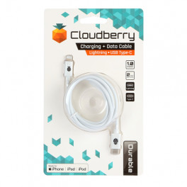 Cloudberry USB Type-C Lightning-kaabel 1 m, valge