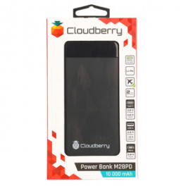 Cloudberry akupank LCD, 10 000 mAh, PD, QC 3,0 A + 2 x USB 2