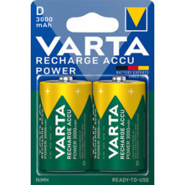 Varta Recharge Accu Power D 3000 mAh akupatareid 2 tk