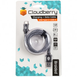 Cloudberry USB Type-C 3.1 tugev andmesidekaabel must/valge 1