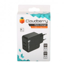 Cloudberry seinalaadija 2 x USB-A 2,4 A