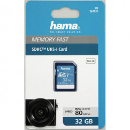 Hama SDHC mälukaart 32 GB Class 10 UHS-I 80 MB/s