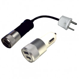 2-os. USB adapter + GSM-adapter 12 V pistik