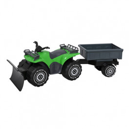 Plasto saha ja järelkäruga ATV, 45 cm, roheline