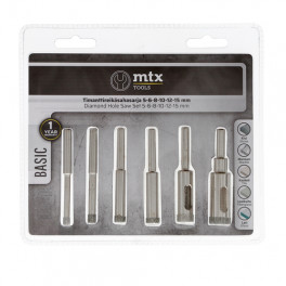 MTX Tools teemantkattega augusaagide komplekt 5-15 mm 6 osa