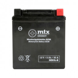 MTX Energy AGM-aku 12 V 3 Ah "MB3L-B" (P98 x L56 x K110 mm)