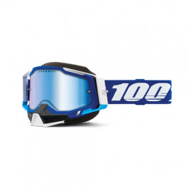100% Racecraft 2 blue mootorkelguprillid sinine peegelklaas