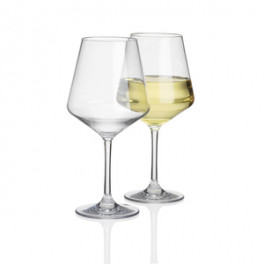 Caravan Savoy valge veini klaasid 2 tk 45 cl plastist
