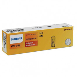 Philips klaassokliga pirn 12V 5W WY5W (T10) oranž 10 tk