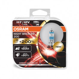Osram Night Breaker 200 H7-pirnipaar +200% 12 V 55 W