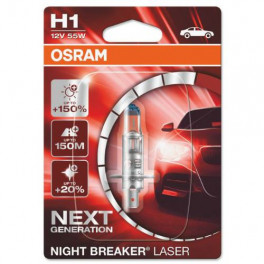 Osram Night Breaker Laser H1-pirn +150% 12 V / 55 W