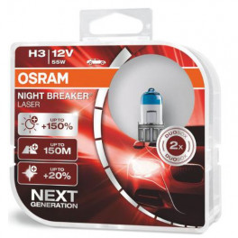 Osram Night Breaker Laser H3-pirnipaar +150% 12 V / 55 W