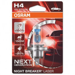 Osram Night Breaker Laser H4-pirn +150% 12 V / 60/55 W