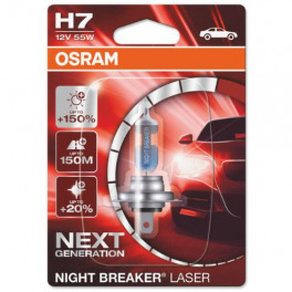 Osram Night Breaker Laser H7-pirn, +150%, 12 V, 55 W