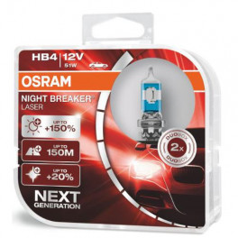 Osram Night Breaker Laser HB4-pirnipaar +150% 12 V / 51 W