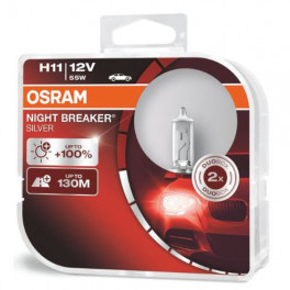 Osram Night Breaker Silver H11-autopirnid,  +100% 12 V / 55