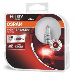 Osram Night Breaker Silver H1-pirnipaar +100% 12 V / 55 W